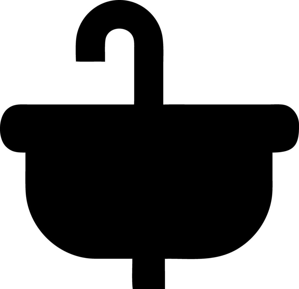 sink black fill icon vector