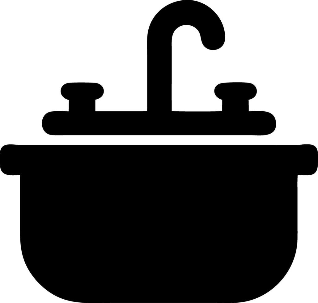 sink black fill icon vector