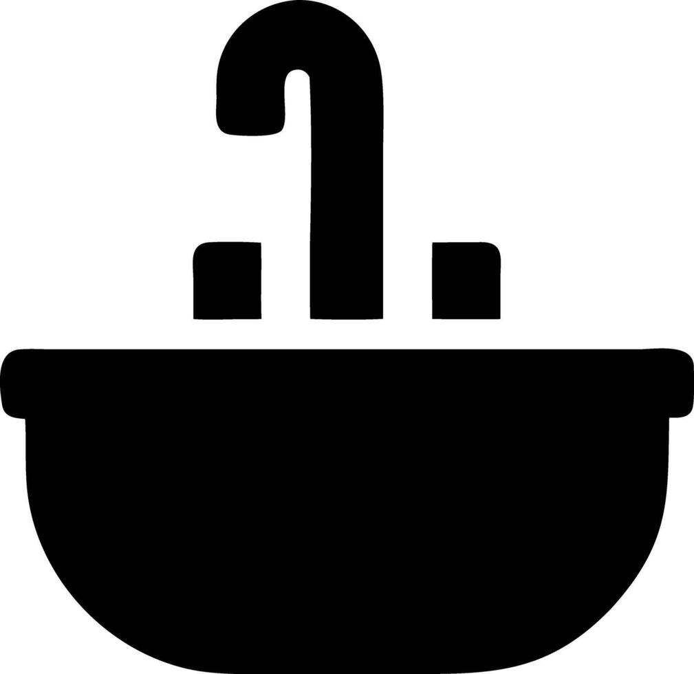 sink black fill icon vector