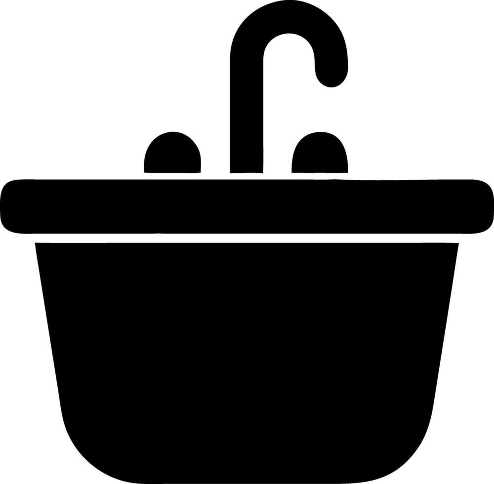 sink black fill icon vector