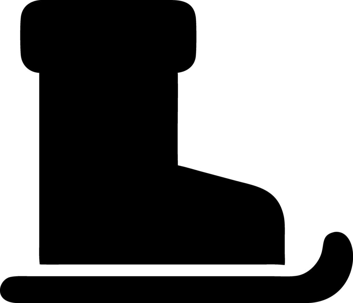 ski boot black fill icon vector