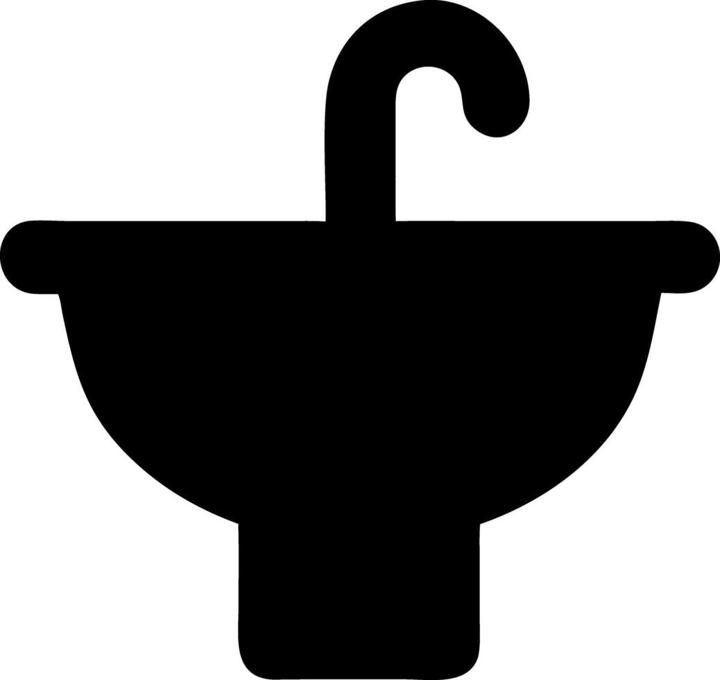 sink black fill icon vector