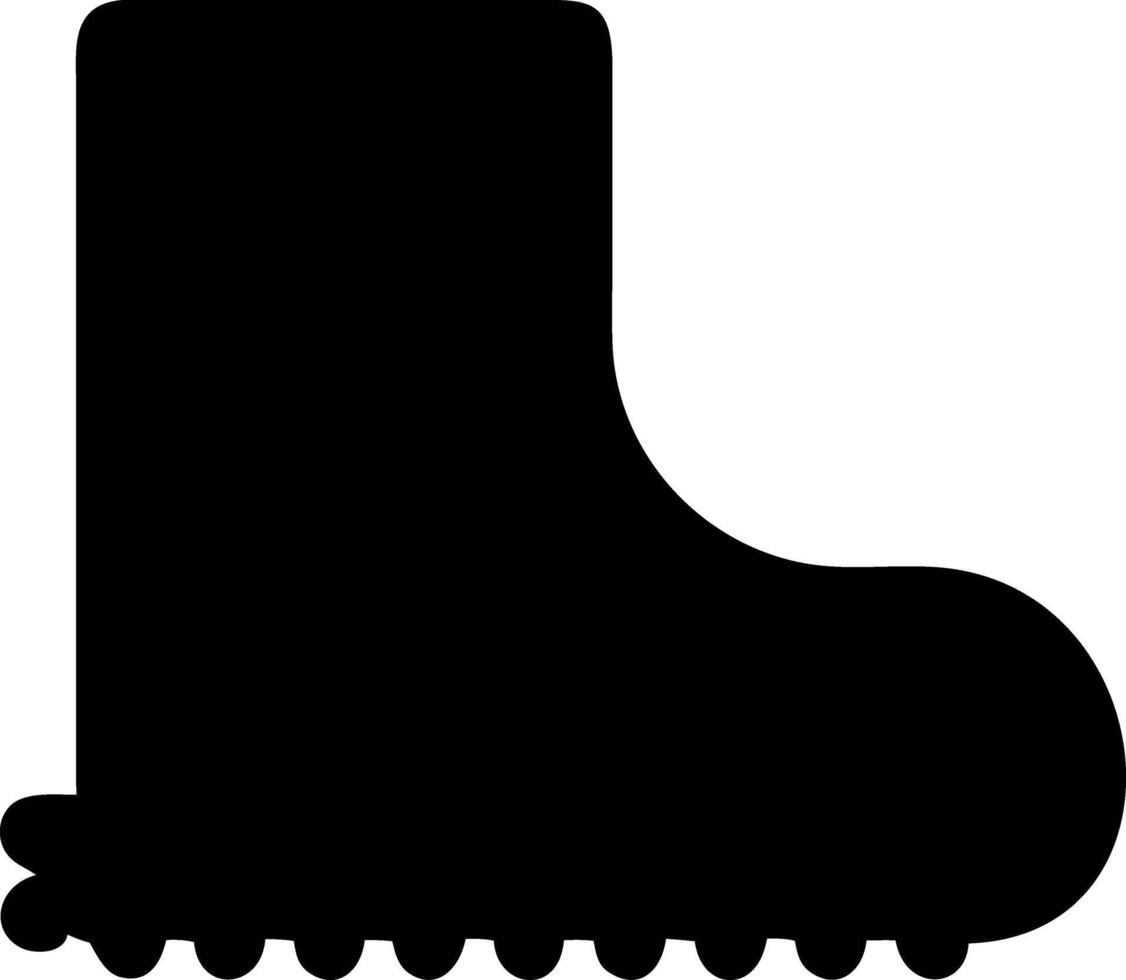 ski boot black fill icon vector