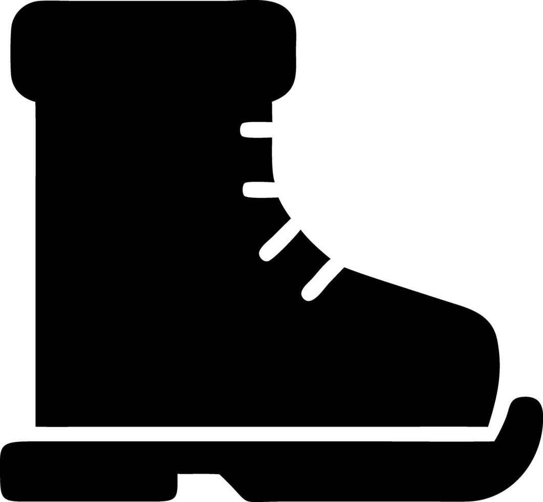 ski boot black fill icon vector