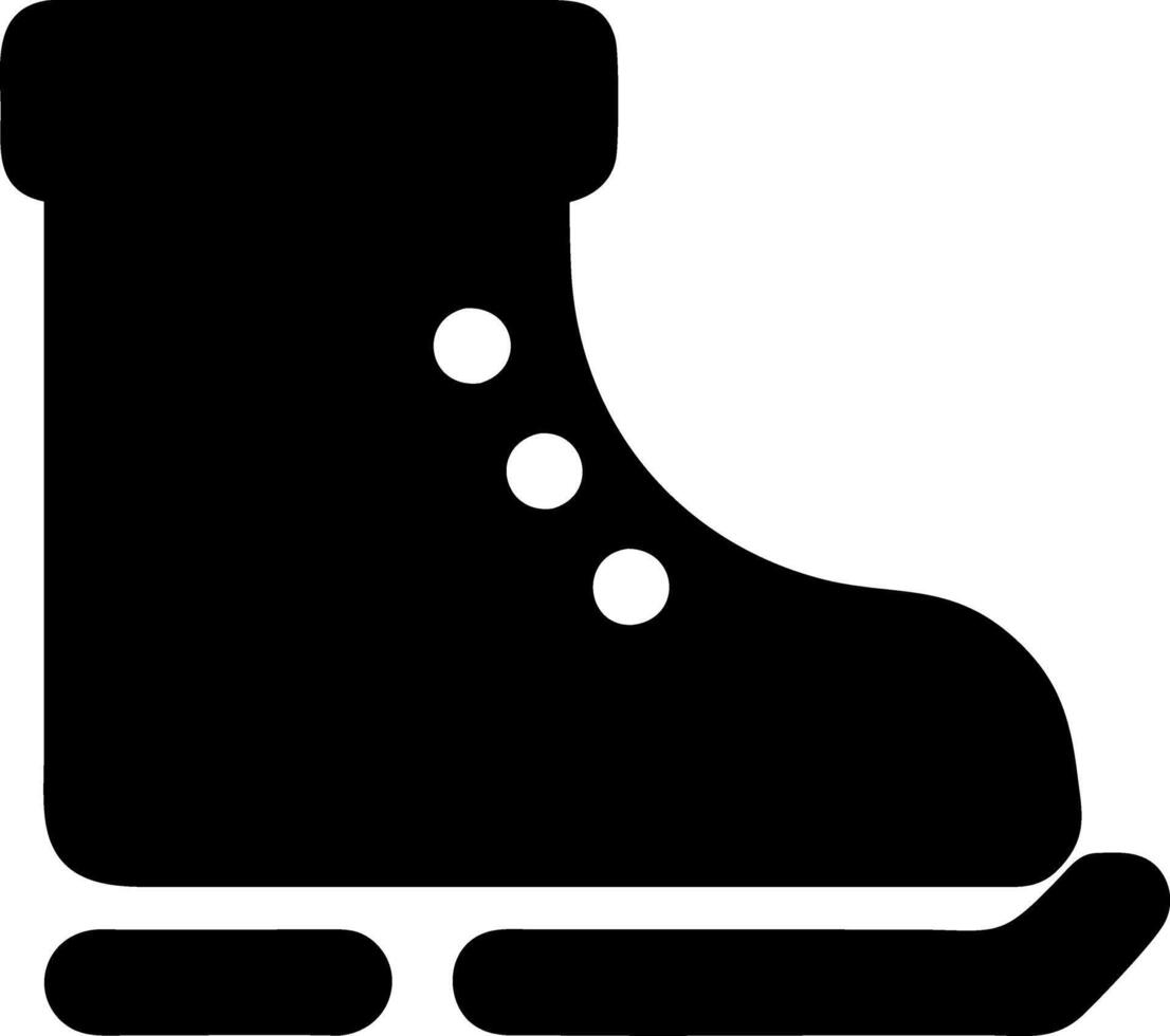 ski boot black fill icon vector