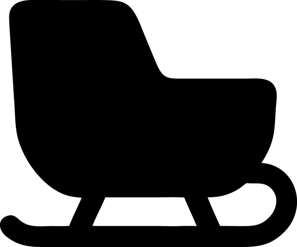 sleigh black fill icon vector
