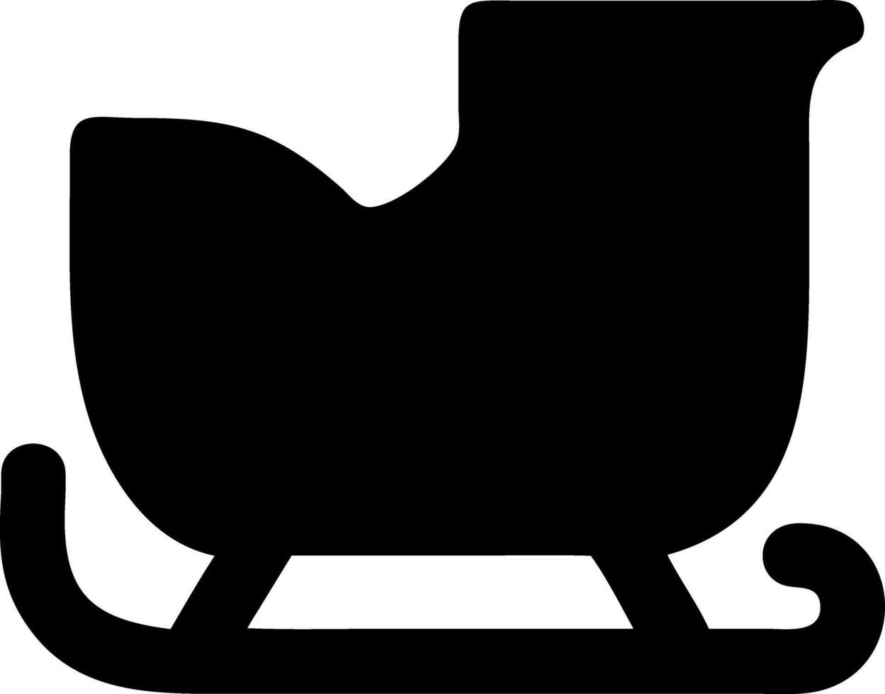 sleigh black fill icon vector