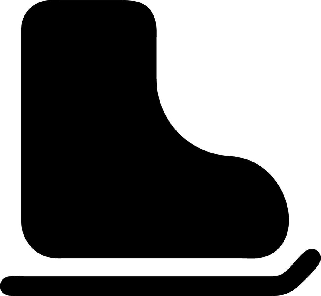 ski boot black fill icon vector