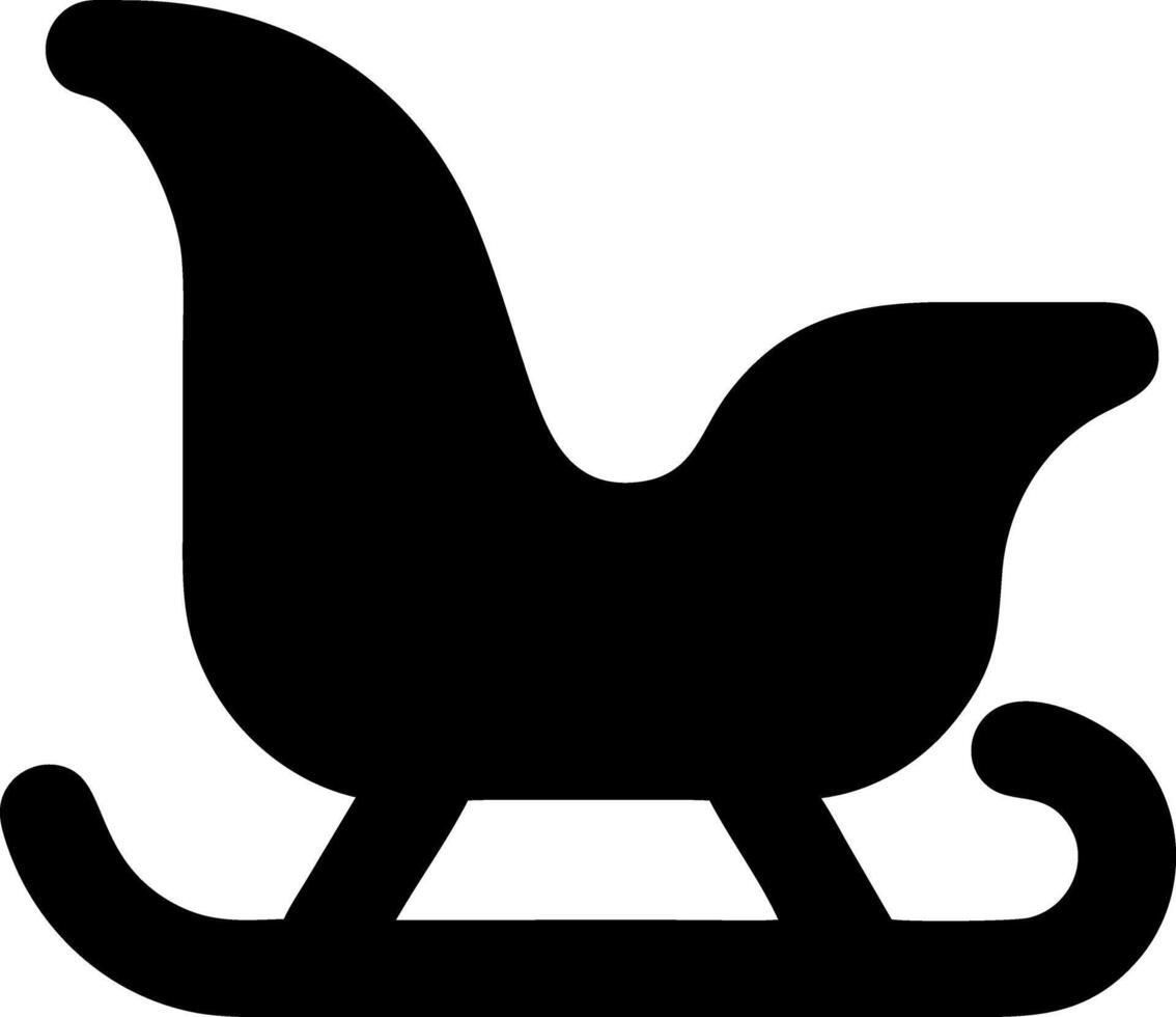 sleigh black fill icon vector