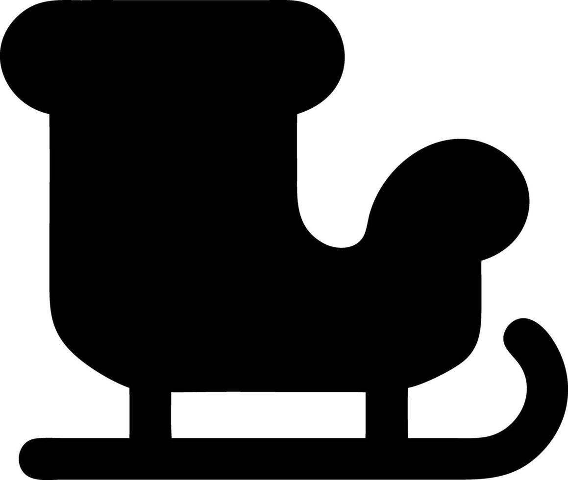 sleigh black fill icon vector