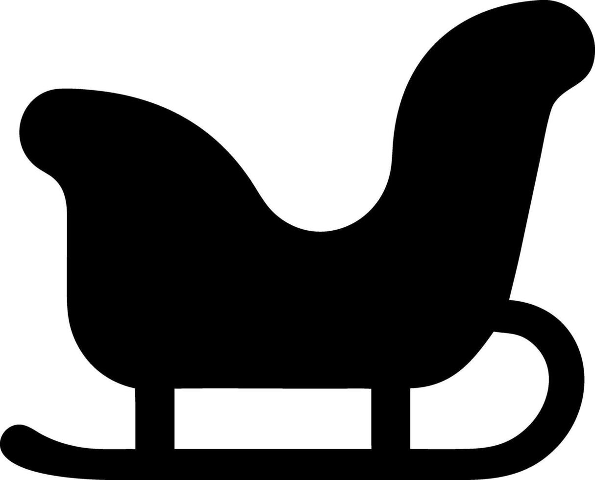 sleigh black fill icon vector