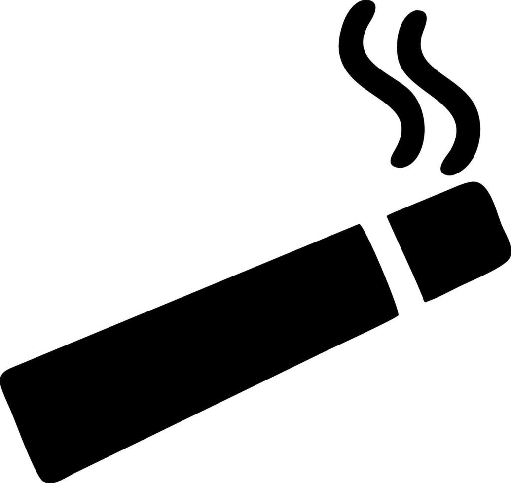 smoking black fill icon vector