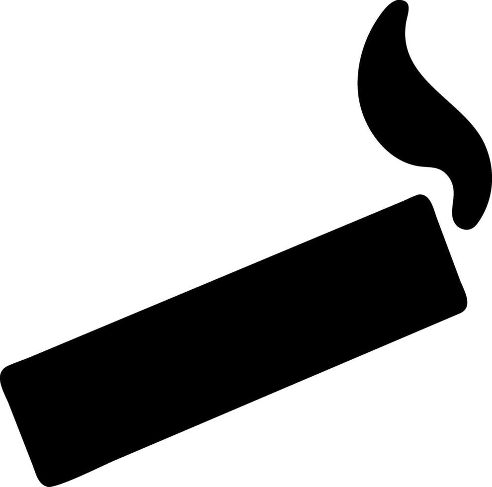 smoking black fill icon vector