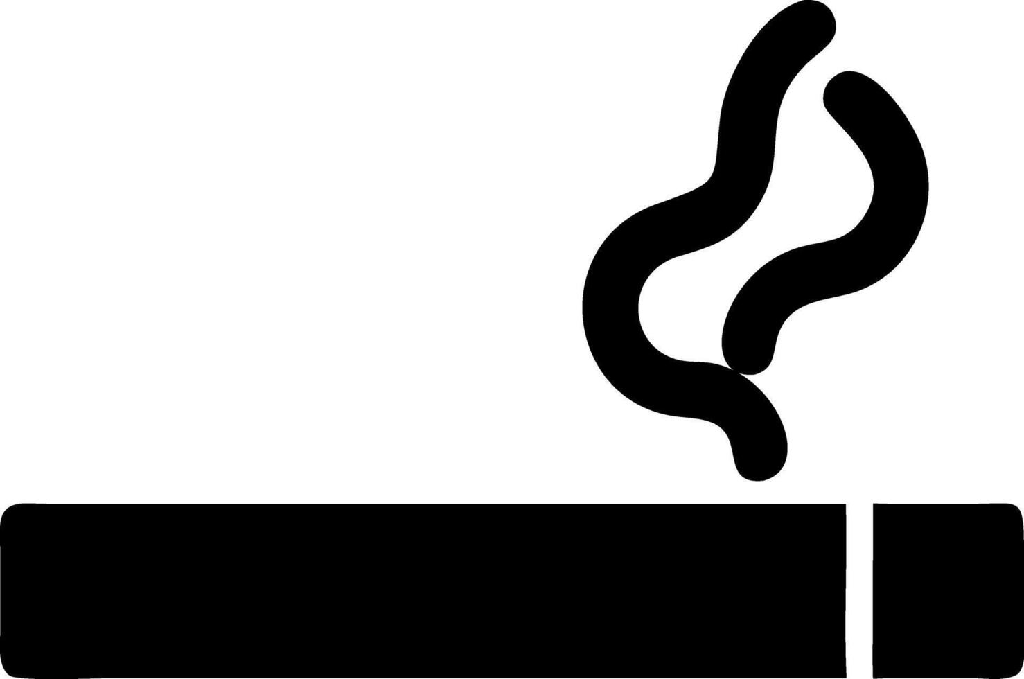 smoking black fill icon vector