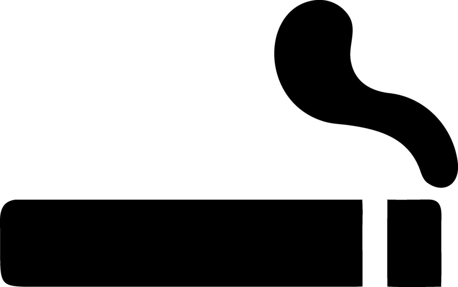 smoking black fill icon vector