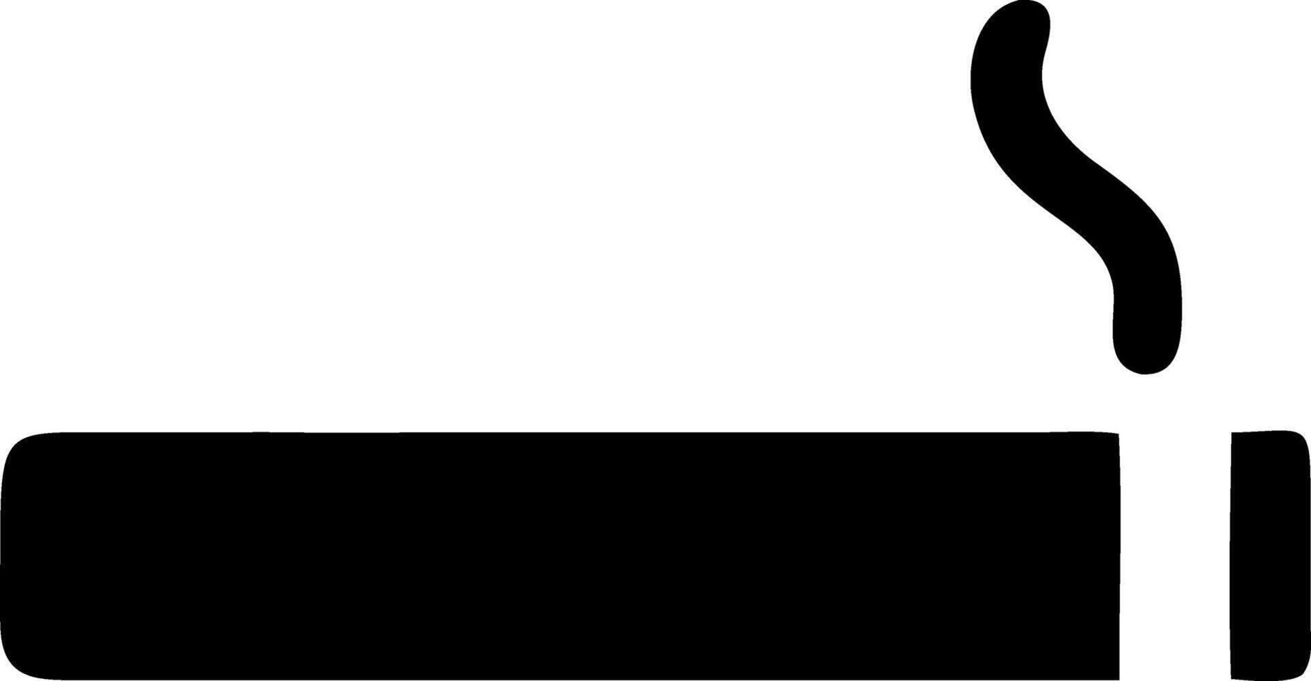 smoking black fill icon vector