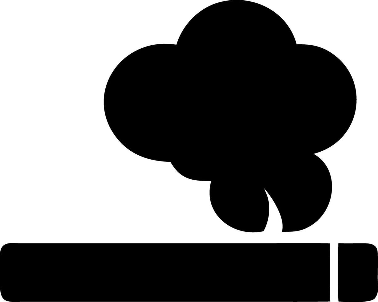 smoking black fill icon vector