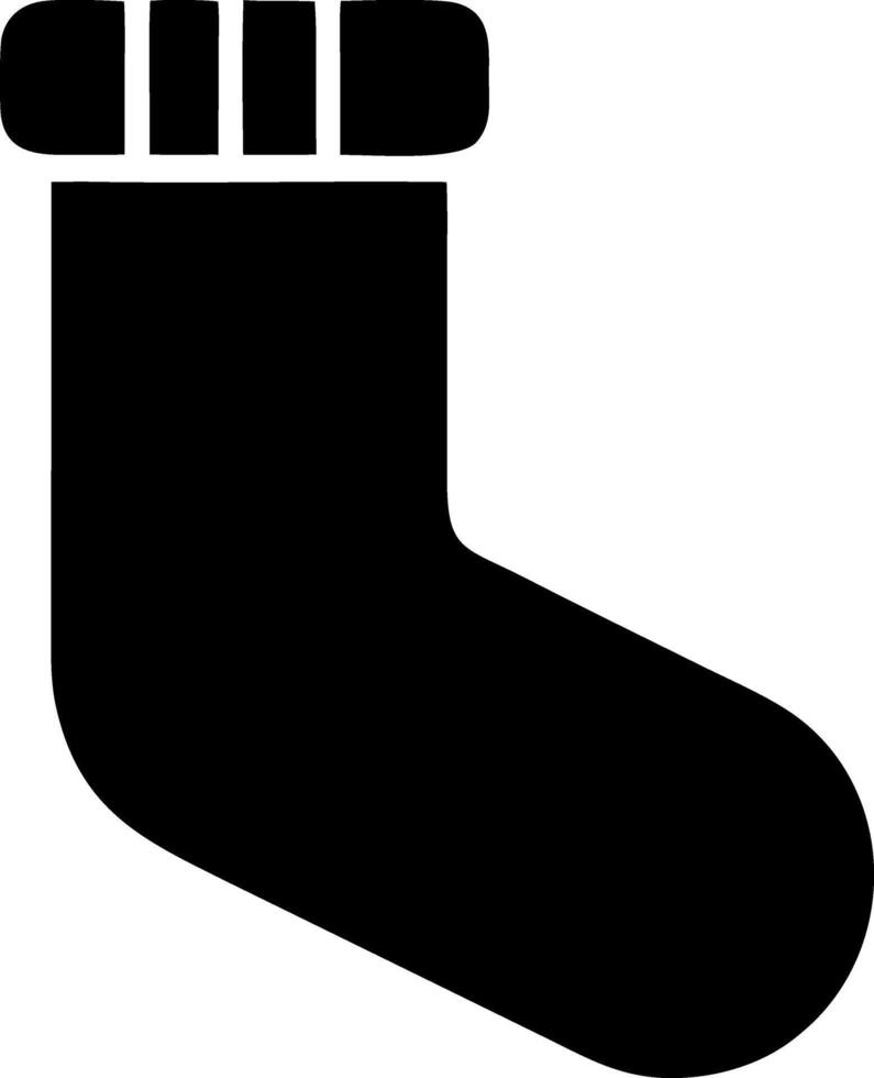 socks black fill icon vector