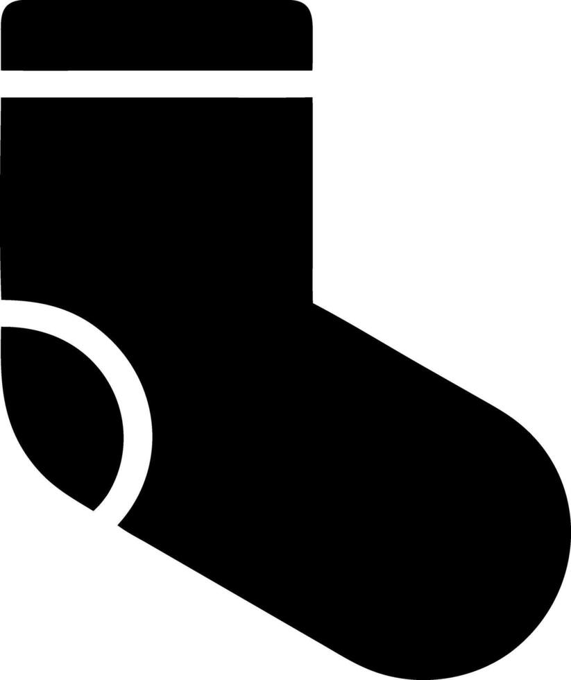 socks black fill icon vector