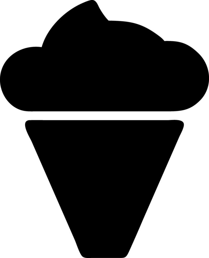 soft serve black fill icon vector