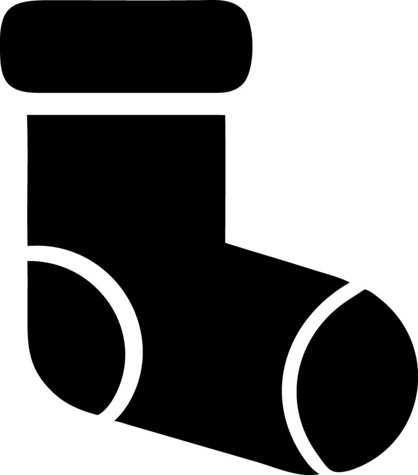 socks black fill icon vector