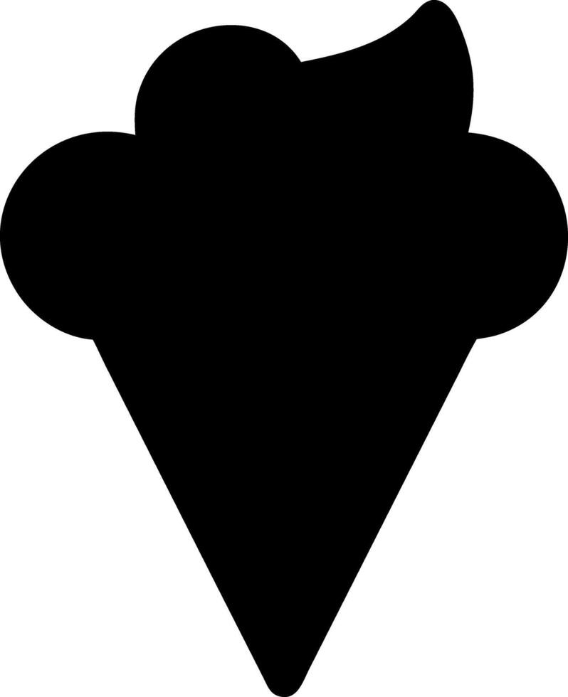 soft serve black fill icon vector