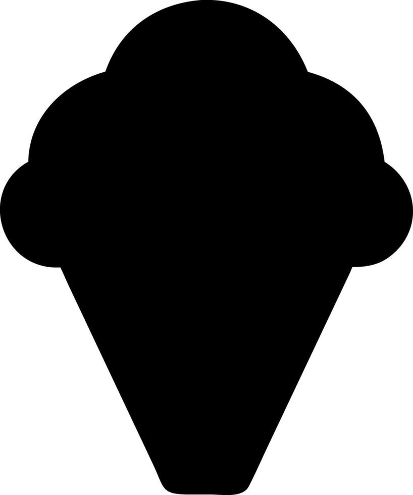 soft serve black fill icon vector