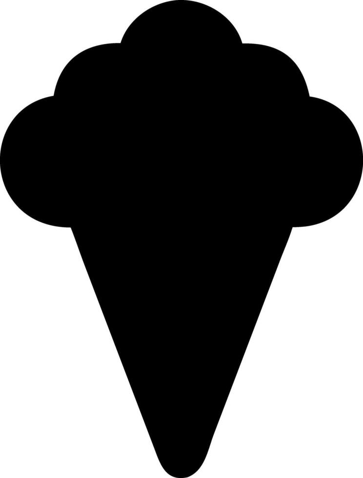 soft serve black fill icon vector