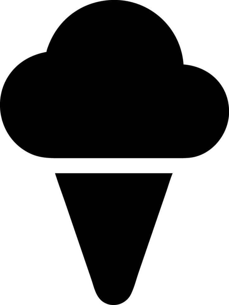 soft serve black fill icon vector