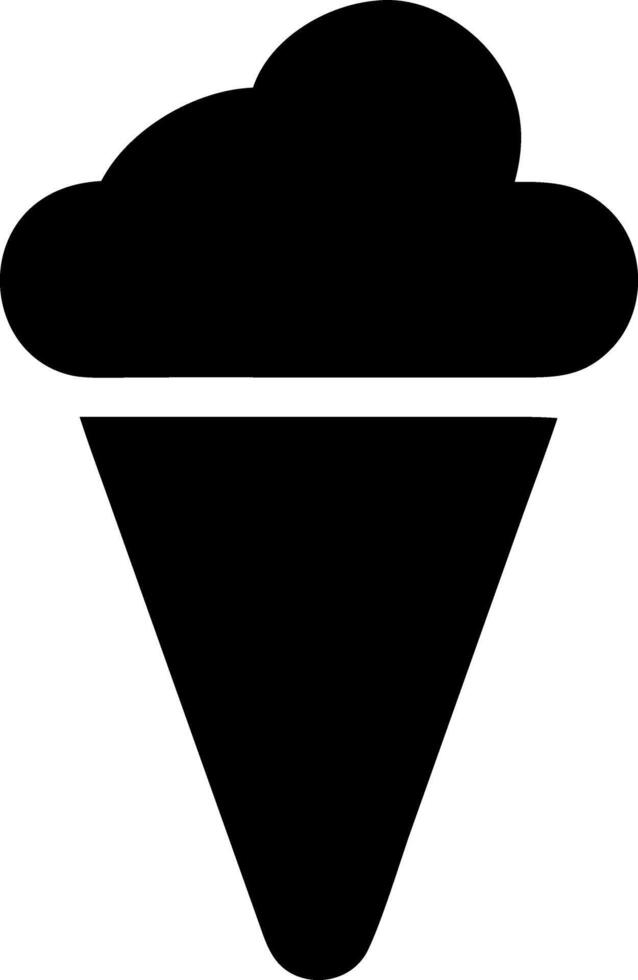 soft serve black fill icon vector