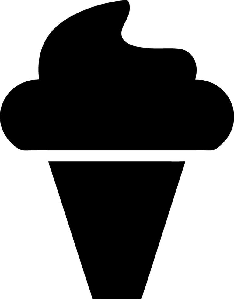 soft serve black fill icon vector
