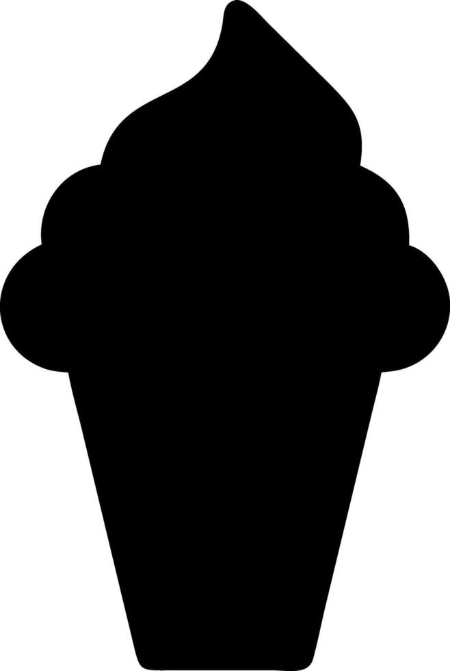 soft serve black fill icon vector