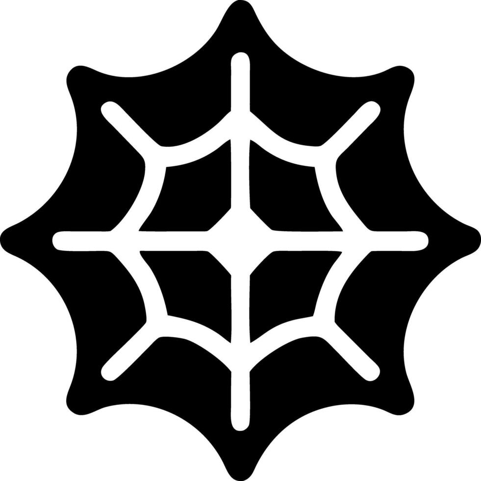 spider web black fill icon vector