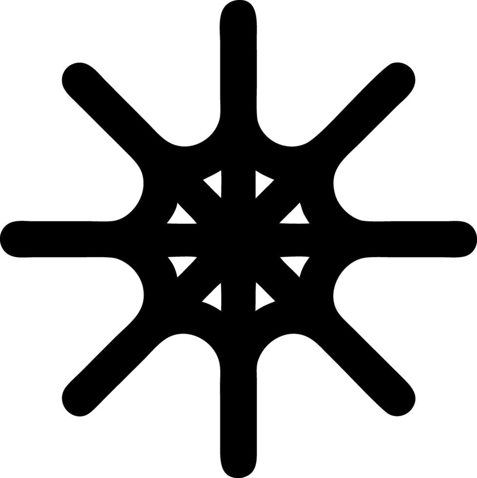 spider web black fill icon vector