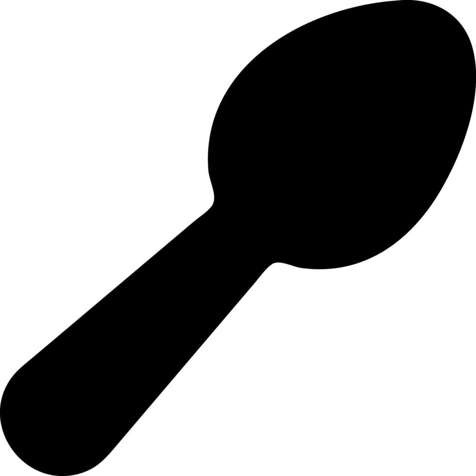 spoon black fill icon vector