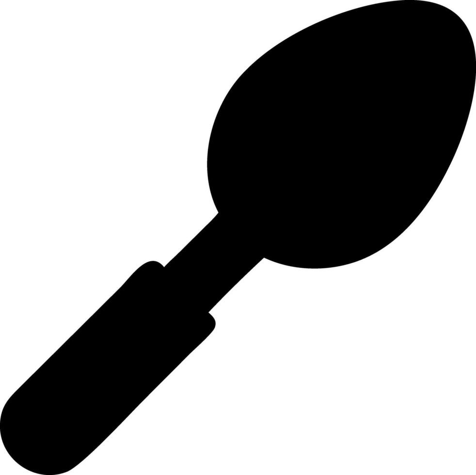 spoon black fill icon vector