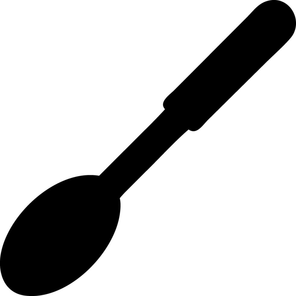 spoon black fill icon vector
