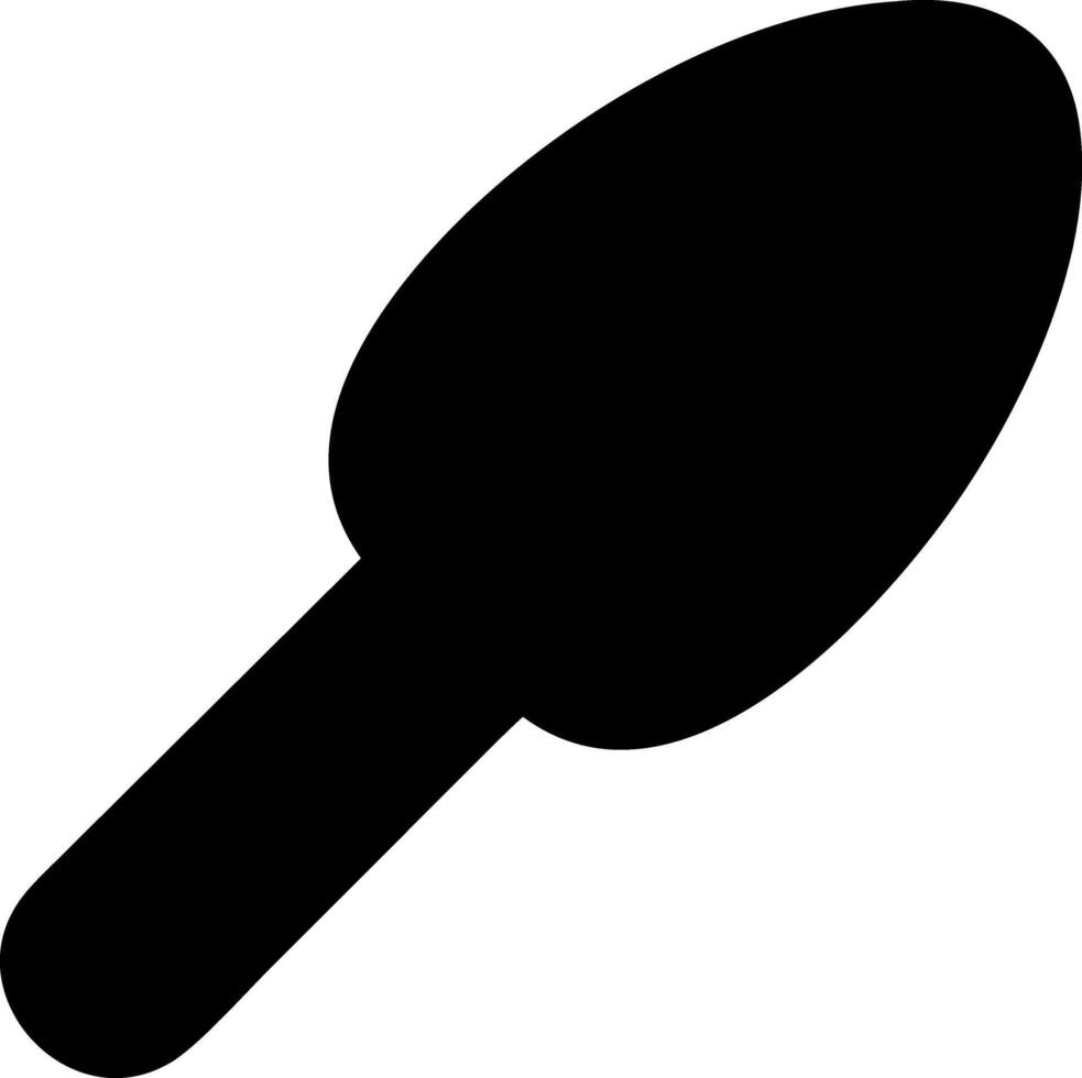 spoon black fill icon vector
