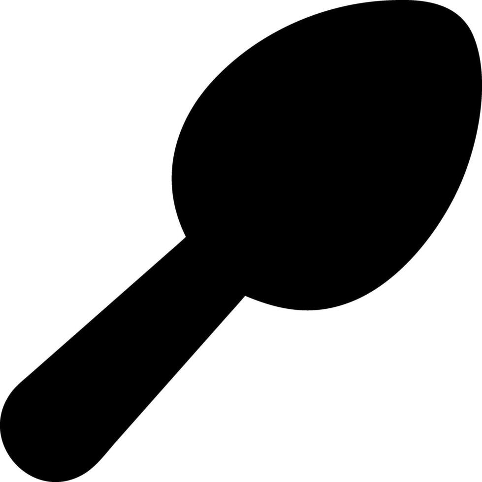 spoon black fill icon vector