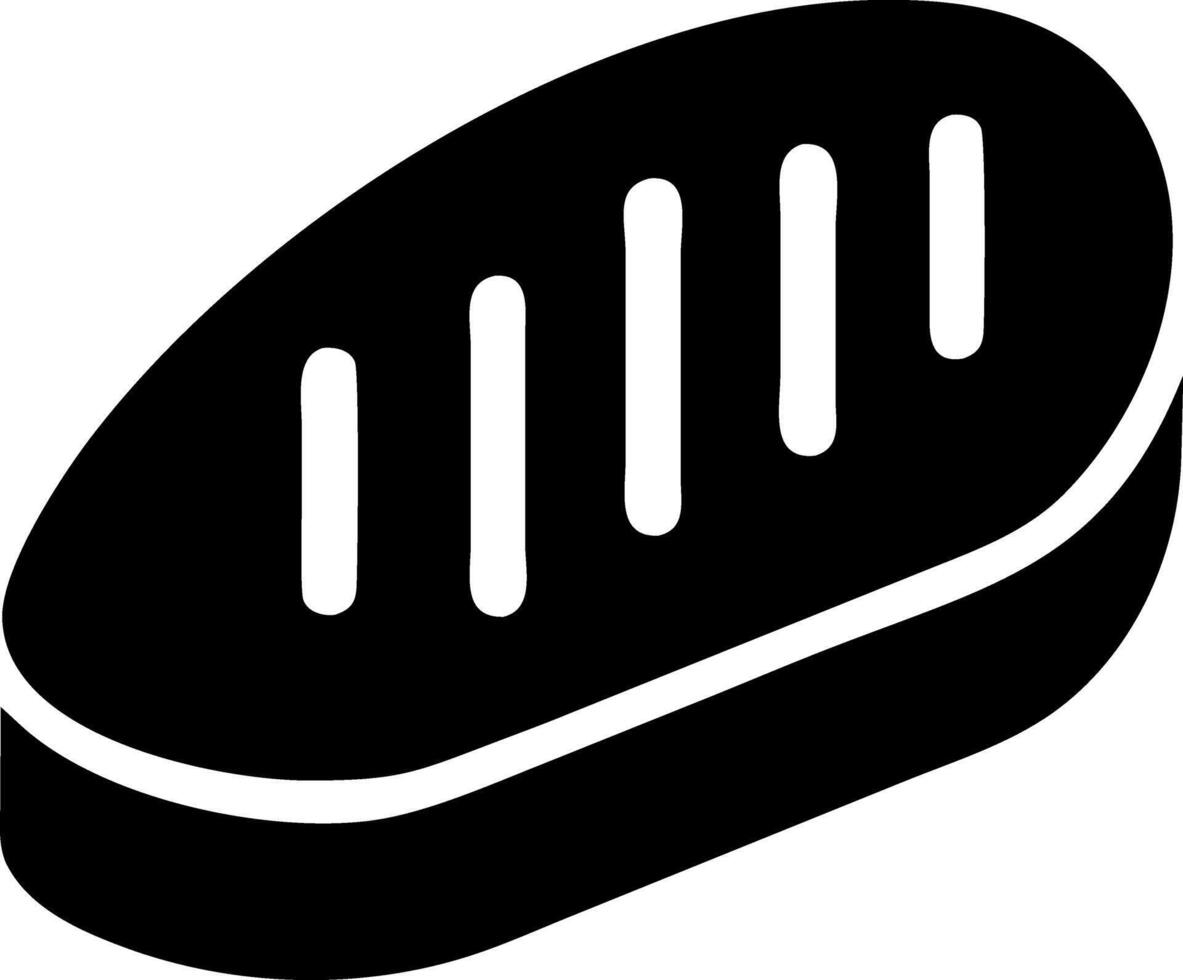 steak black fill icon vector
