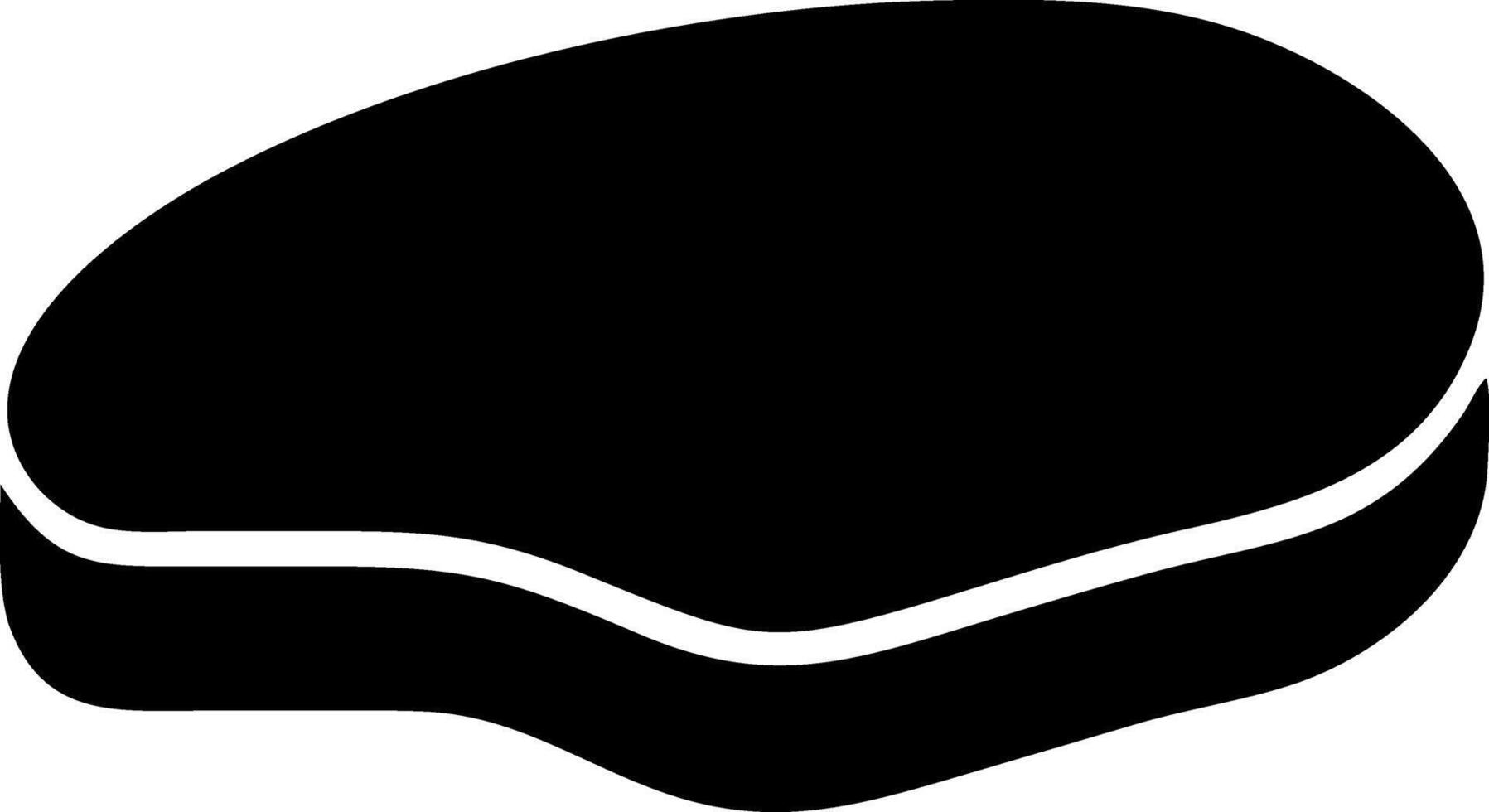 steak black fill icon vector