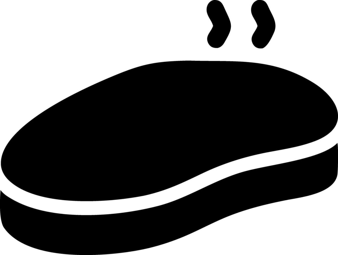steak black fill icon vector