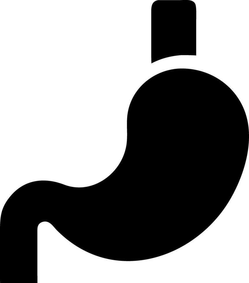 stomach black fill icon vector