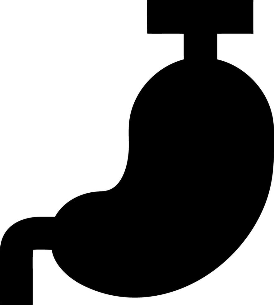 stomach black fill icon vector