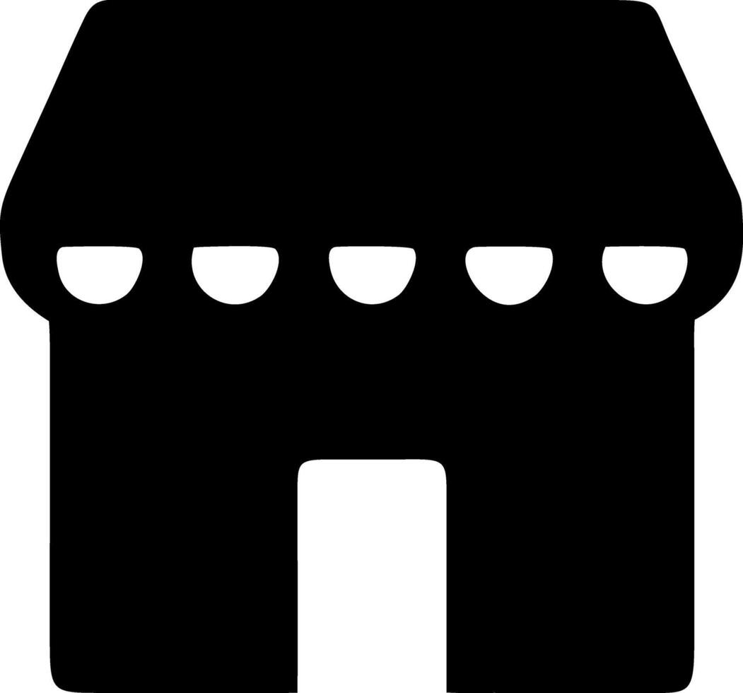 store black fill icon vector
