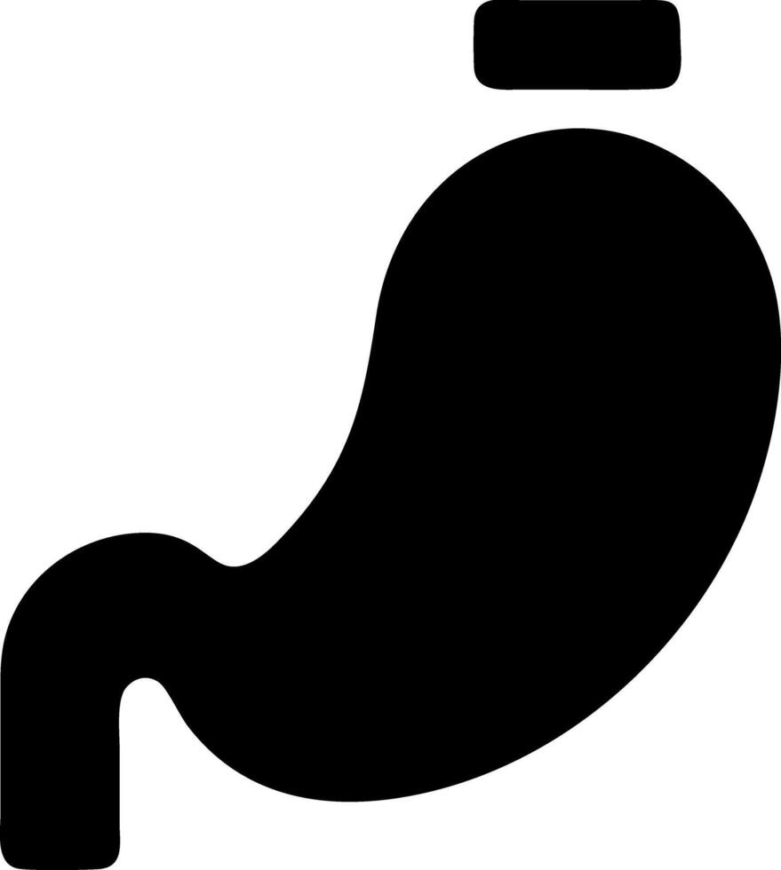 stomach black fill icon vector