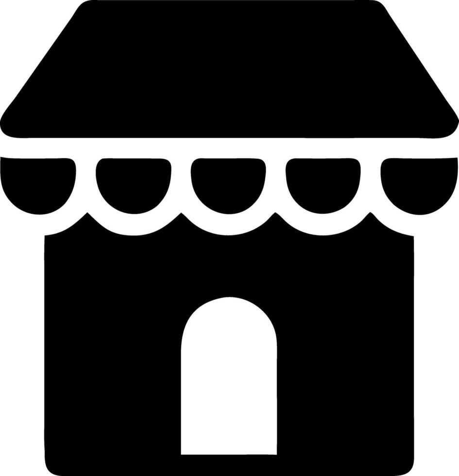 store black fill icon vector