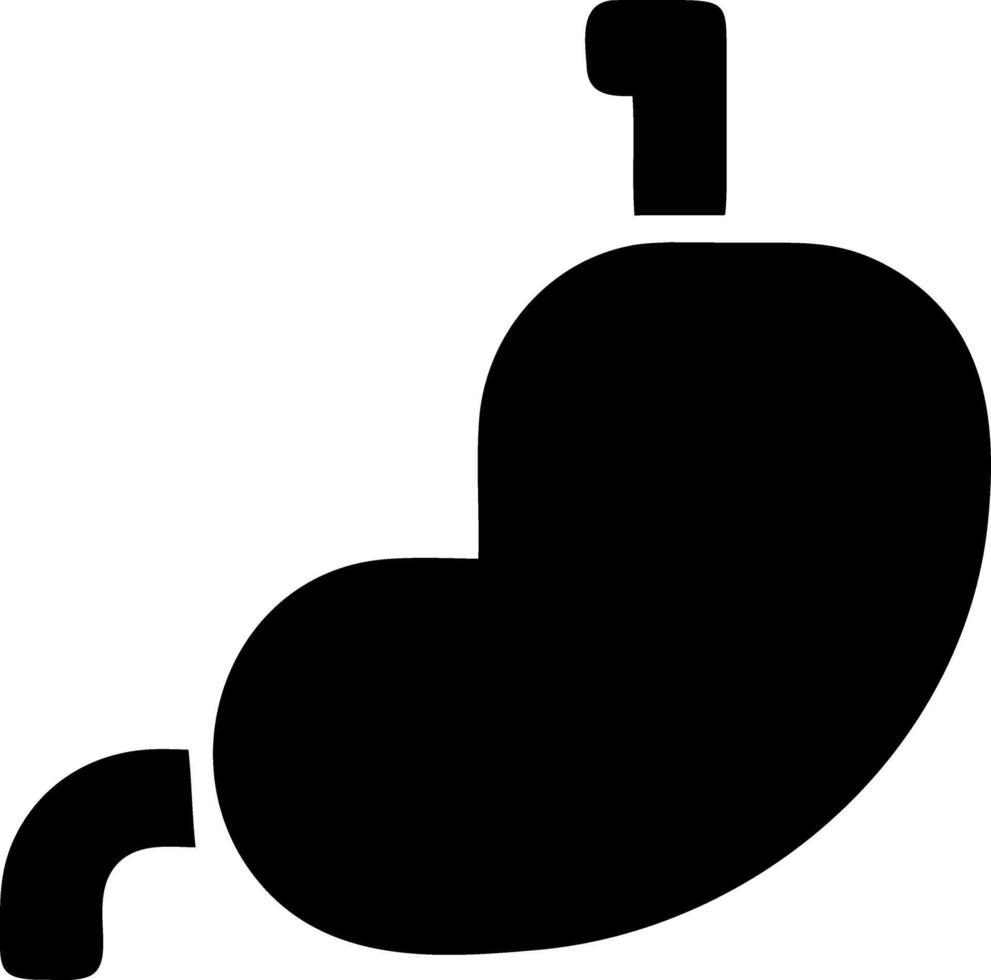 stomach black fill icon vector