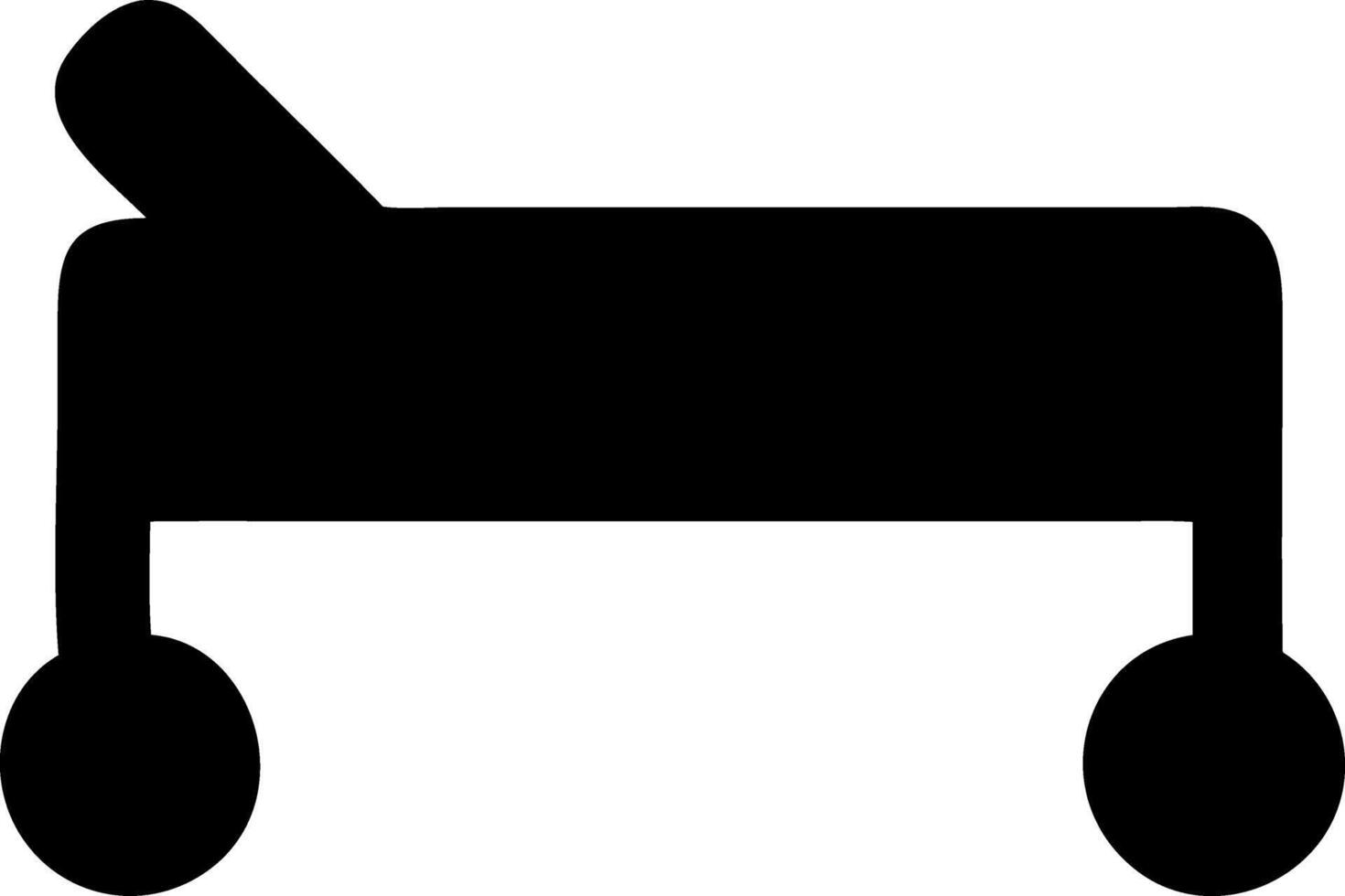 stretcher black fill icon vector