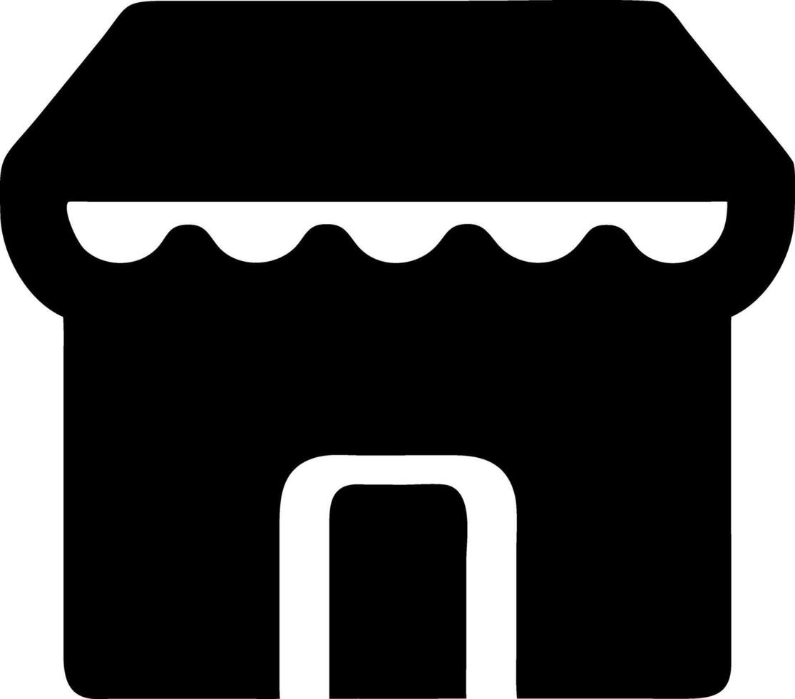 store black fill icon vector